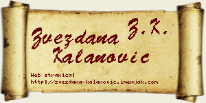 Zvezdana Kalanović vizit kartica